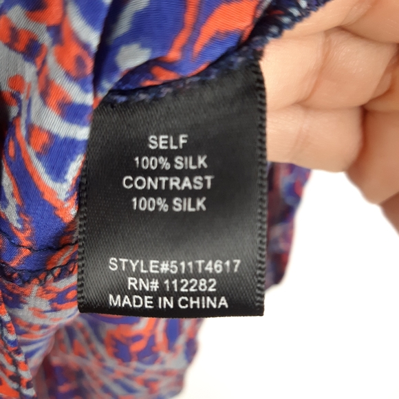 GREYLIN Multicolor Silk Blouse Silk Size Small - Picture 4 of 6